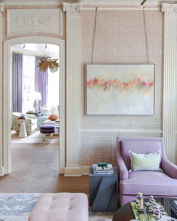 Painting of whites with coral