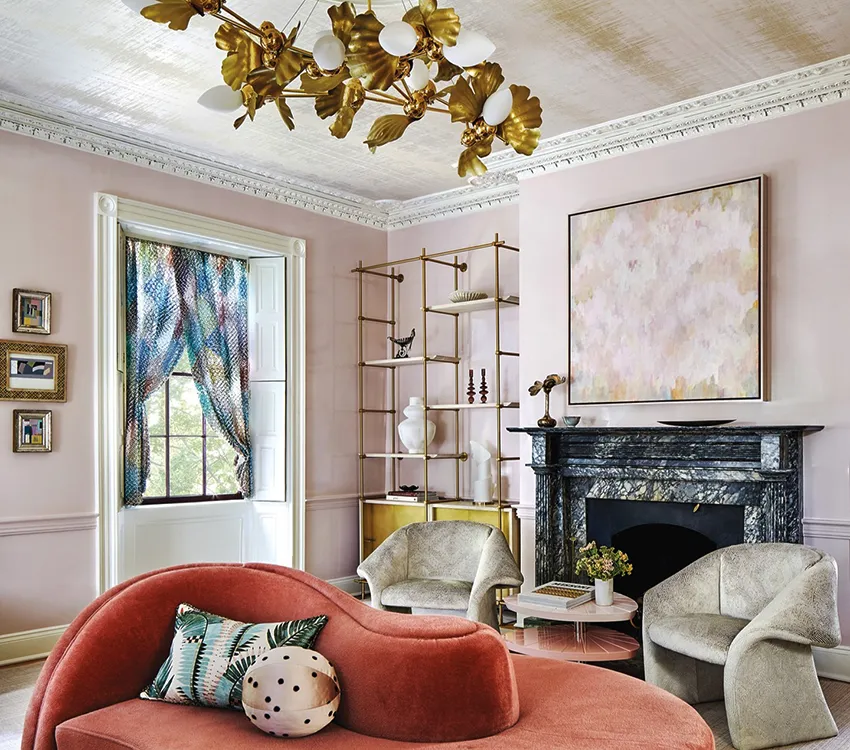 Robert Rea painting hung above mantel
